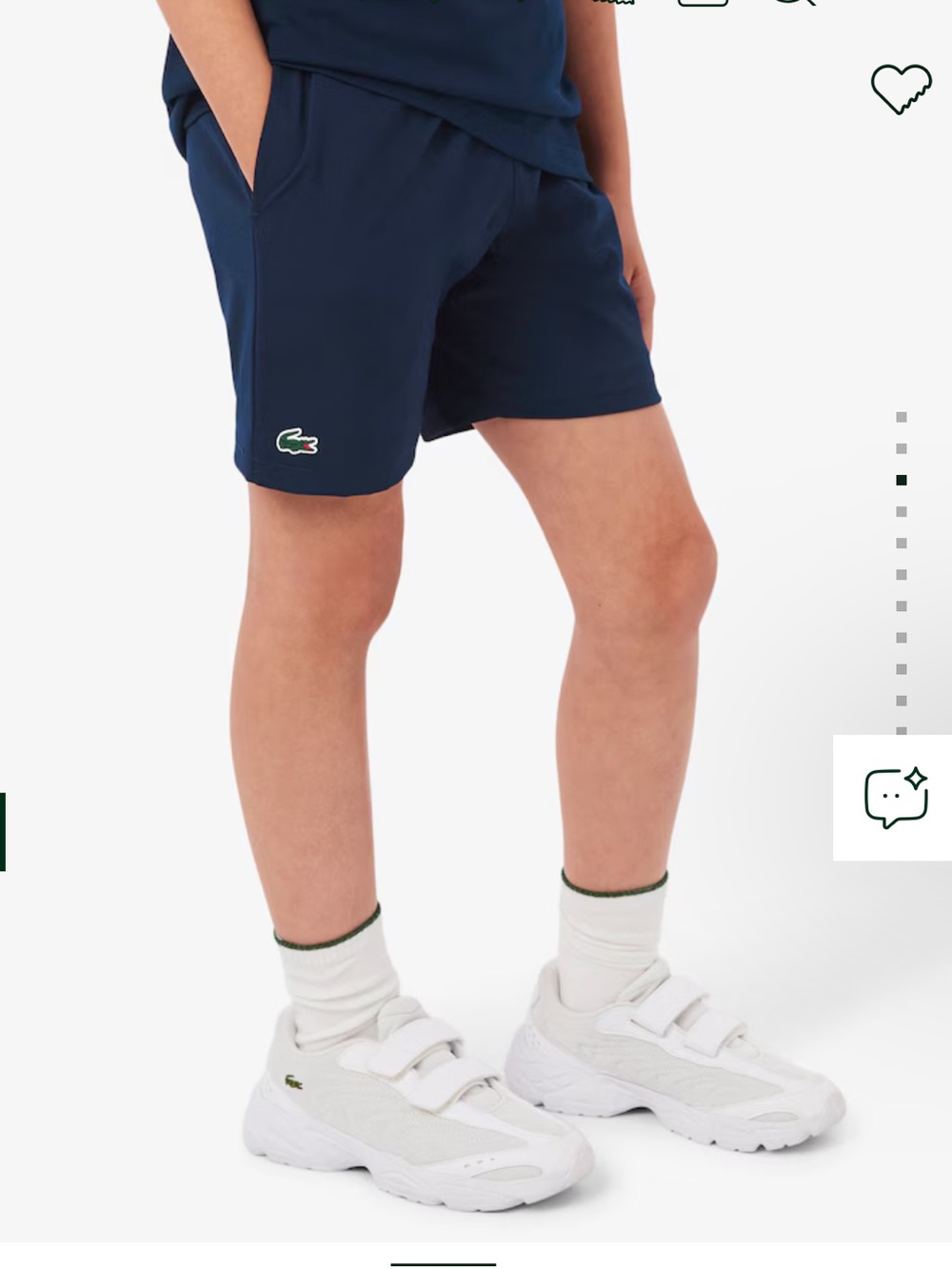 Lacoste Youth Boy Tennis Shorts Navy Pocket Size 6